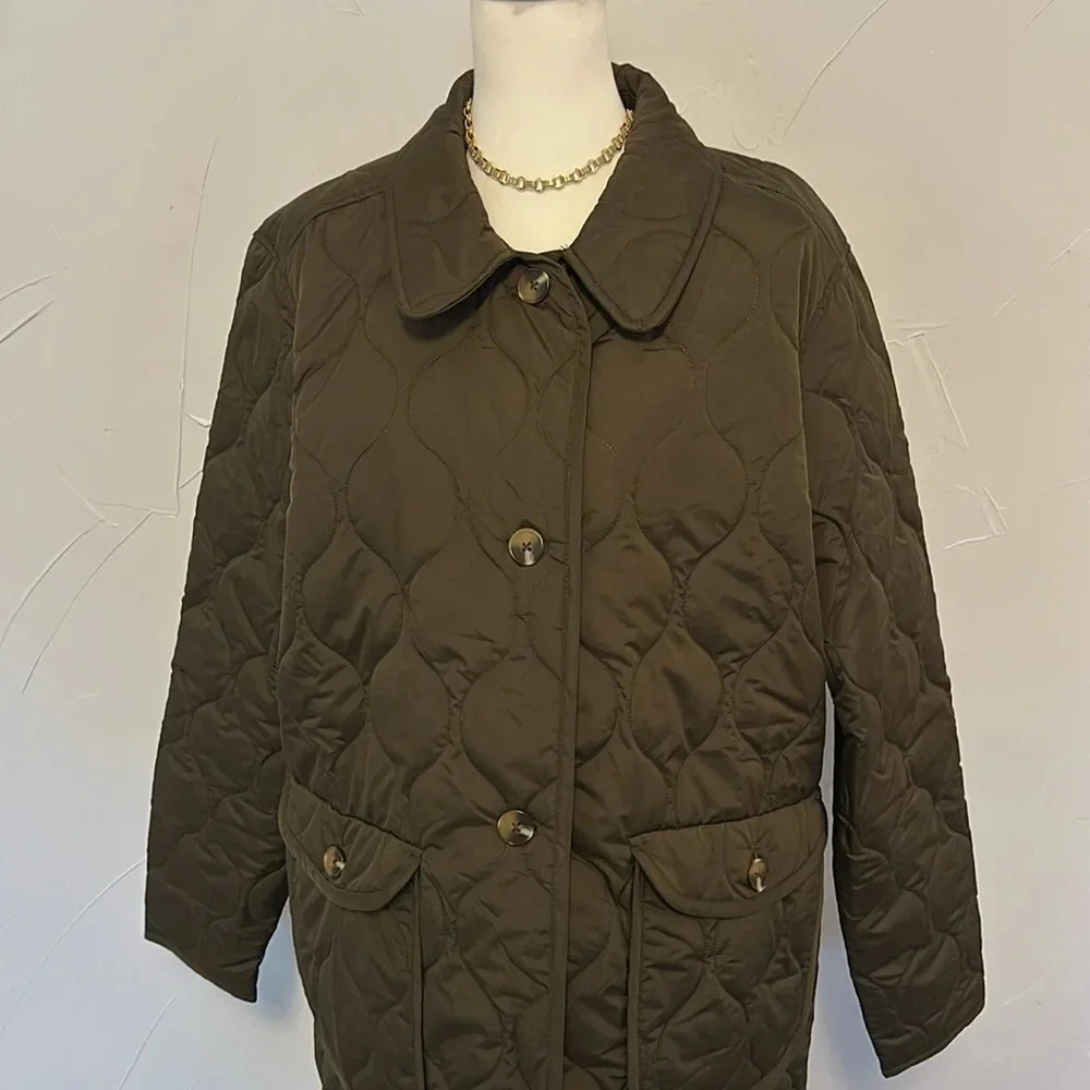 Old Navy Puffer Quilted Long Coat EUC L Tall SOLD OUT/FALL2024 - Picture 3 of 8